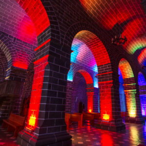 dungeon underneath Las Lajas Sanctuary , Colombia, South America