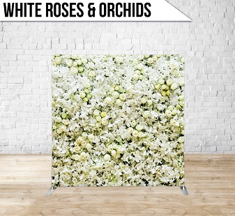 White Rose Garden Backdrop